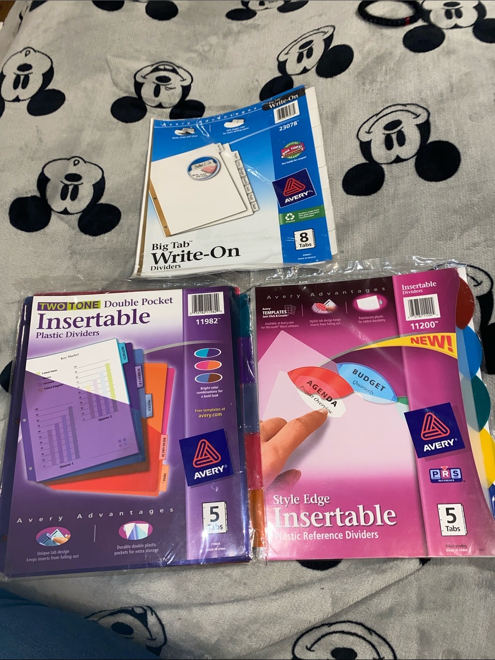 Avery Insertable Plastic Dividers - Multicolor Tabs